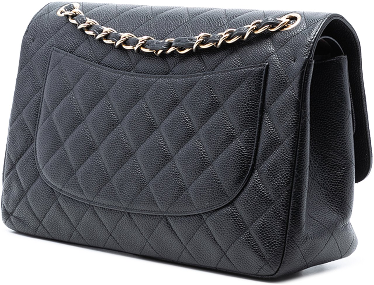 Chanel Jumbo Classic Caviar Double Flap Zwart