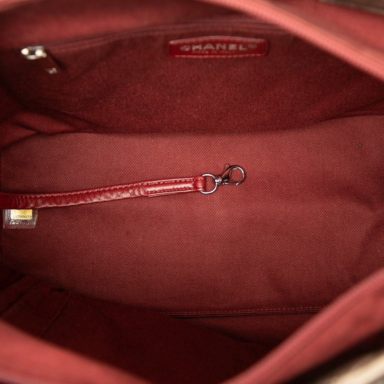 Chanel Large Aged Calfskin Cotton Club Tote Goud