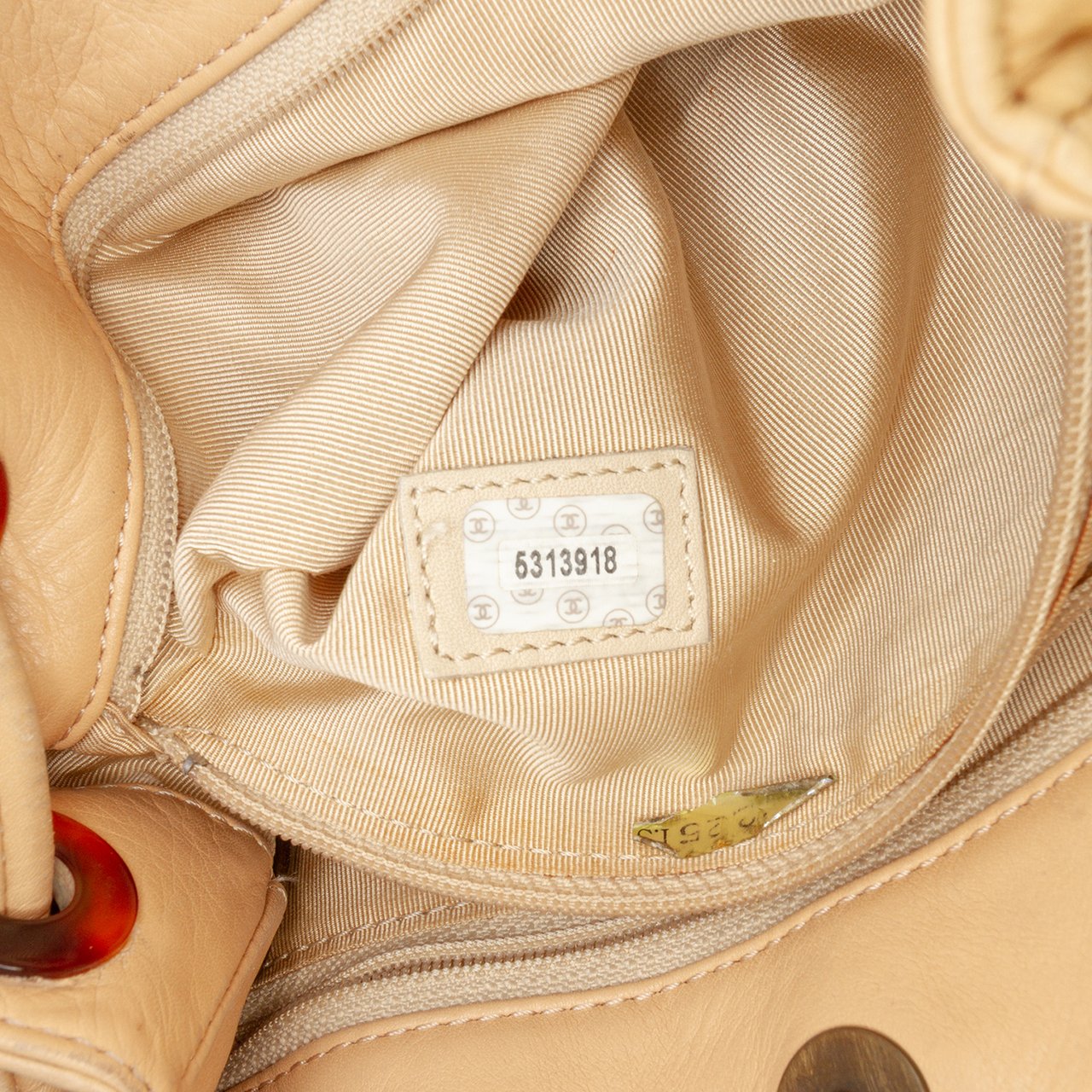 Chanel Lambskin CC Tassel Shoulder Bag Bruin