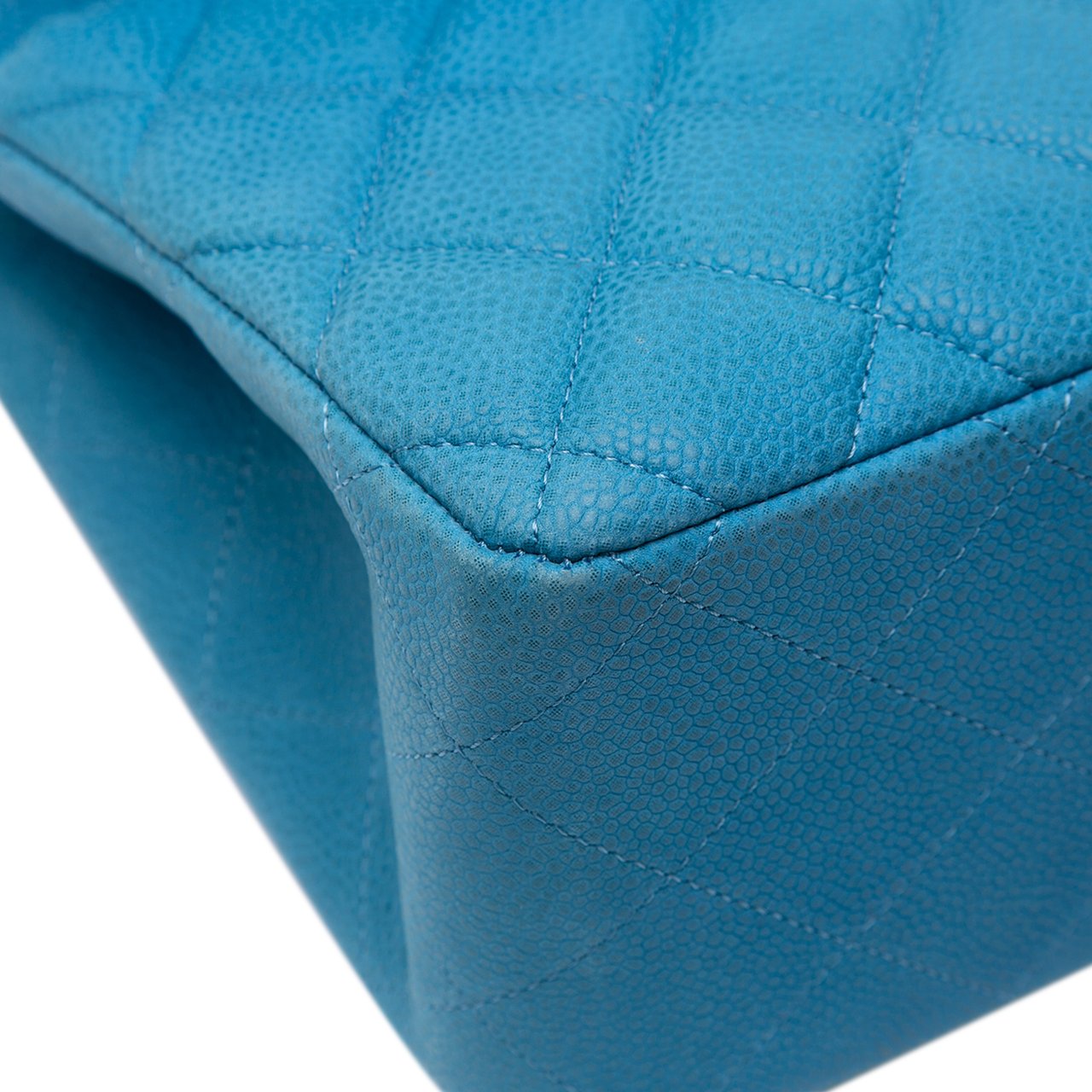 Chanel Jumbo Classic Caviar Double Flap Blauw