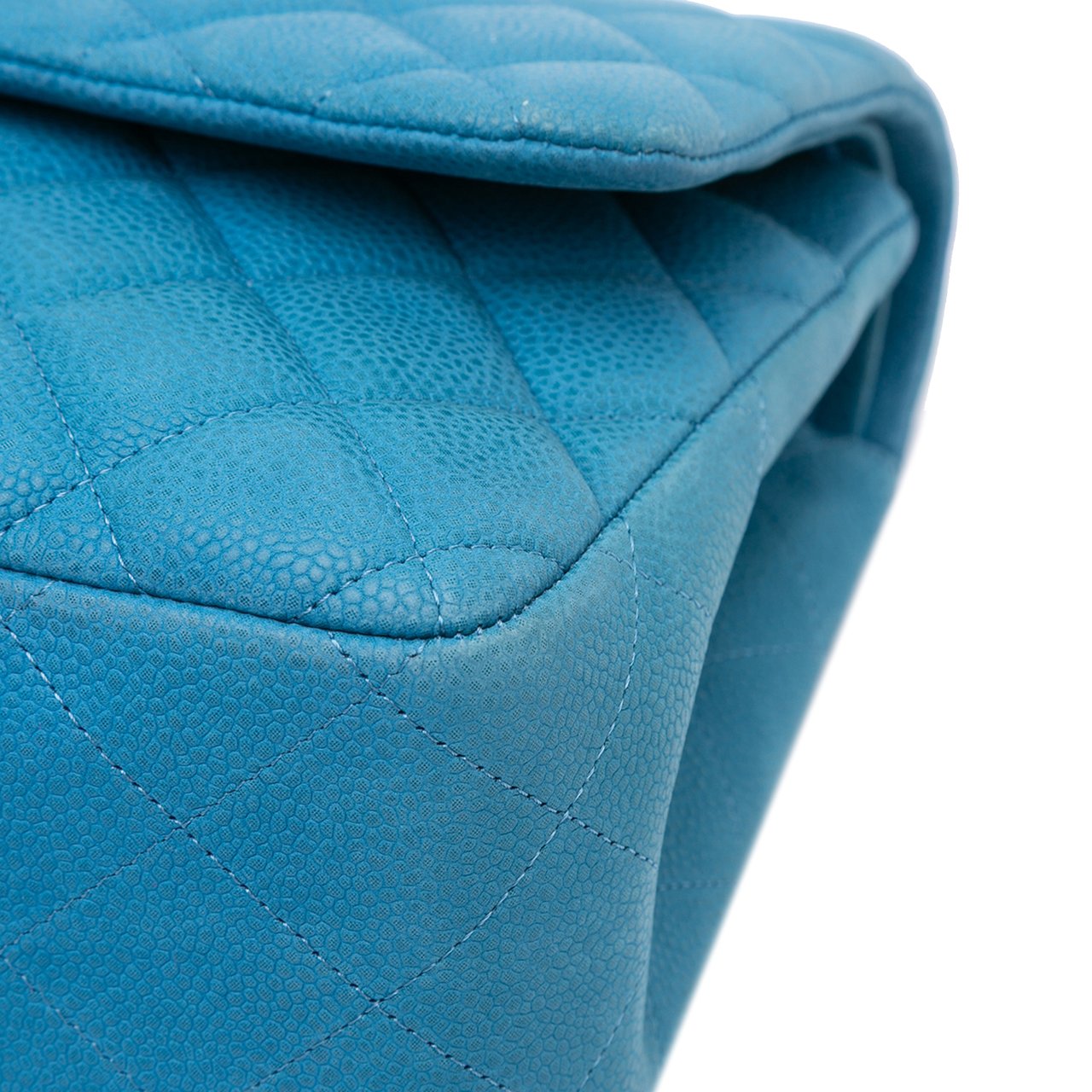 Chanel Jumbo Classic Caviar Double Flap Blauw