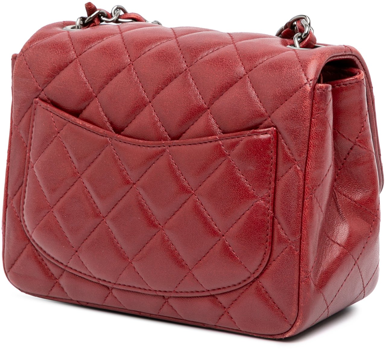 Chanel Mini Square Classic Lambskin Single Flap Rood