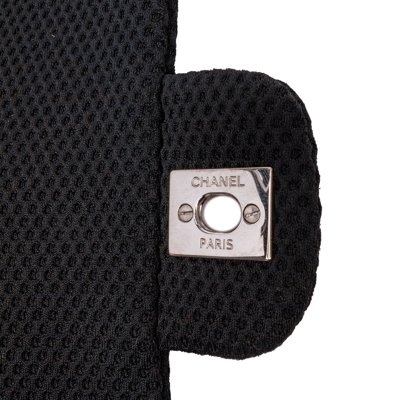 Chanel Medium Classic Mesh Single Flap Zwart