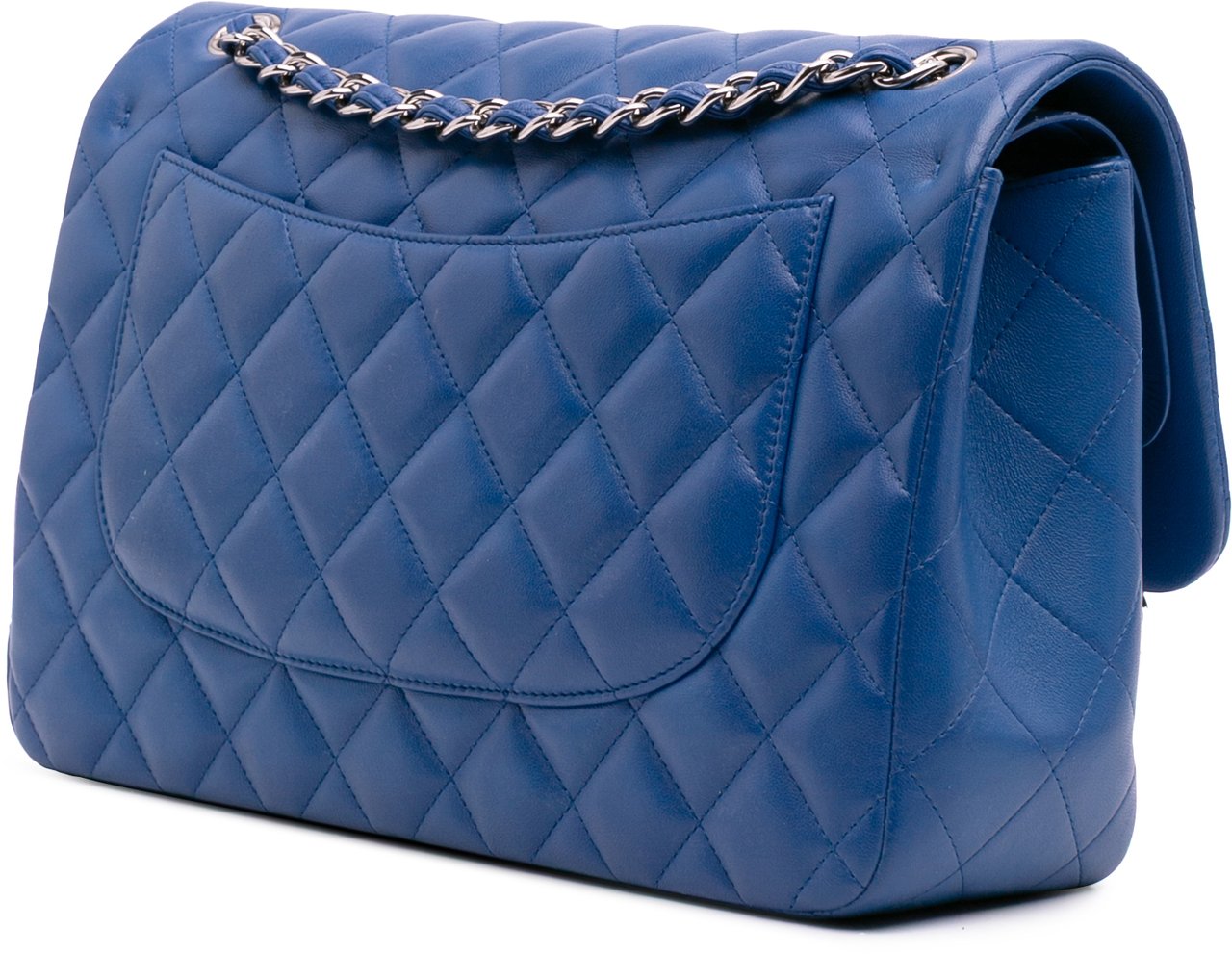 Chanel Jumbo Classic Lambskin Double Flap Blauw