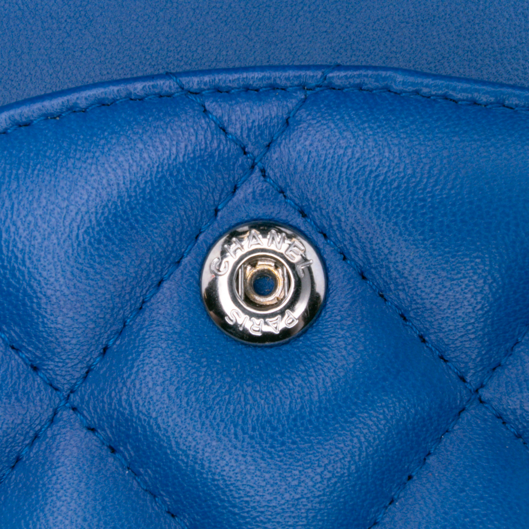 Chanel Jumbo Classic Lambskin Double Flap Blauw