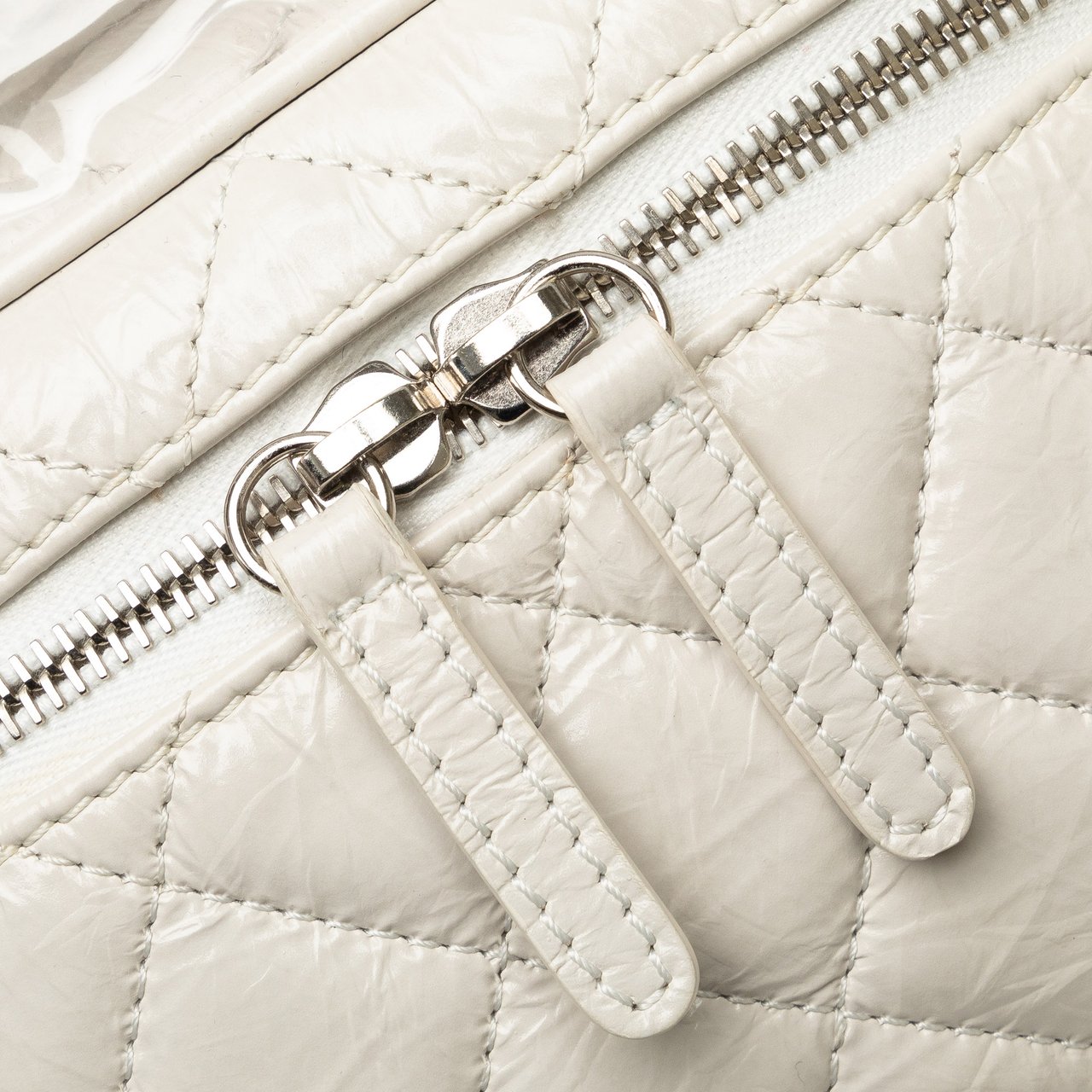 Chanel Quilted Lambskin and PVC Aquarium Backpack Wit