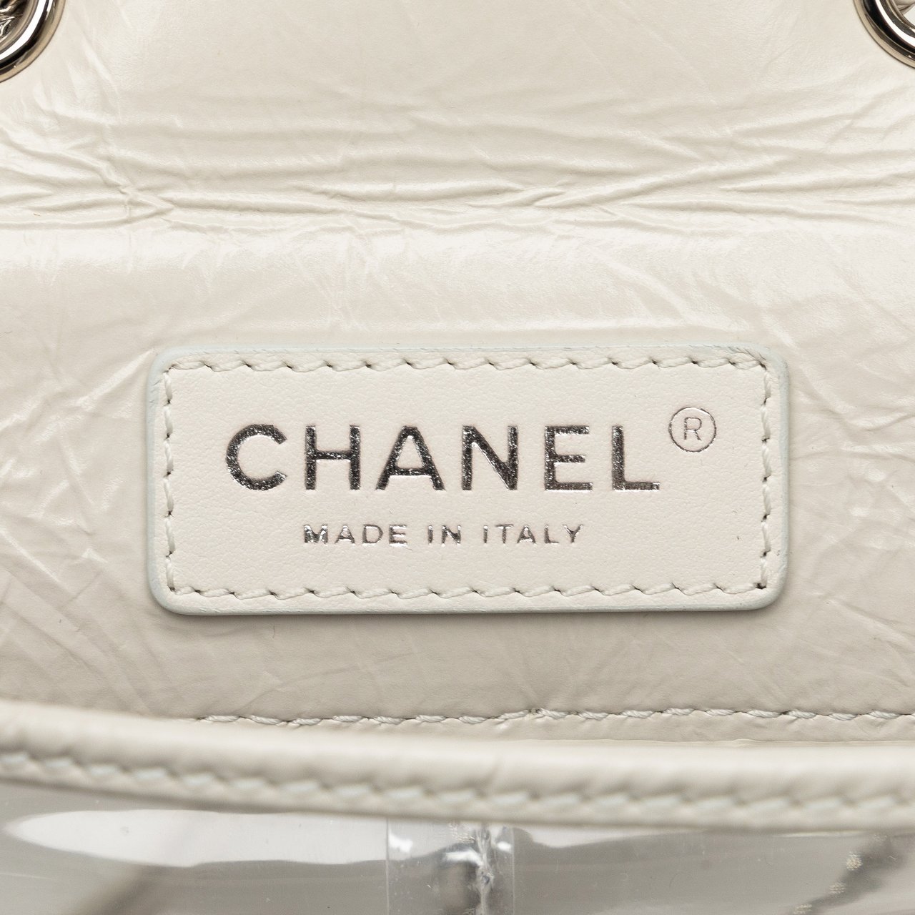 Chanel Quilted Lambskin and PVC Aquarium Backpack Wit