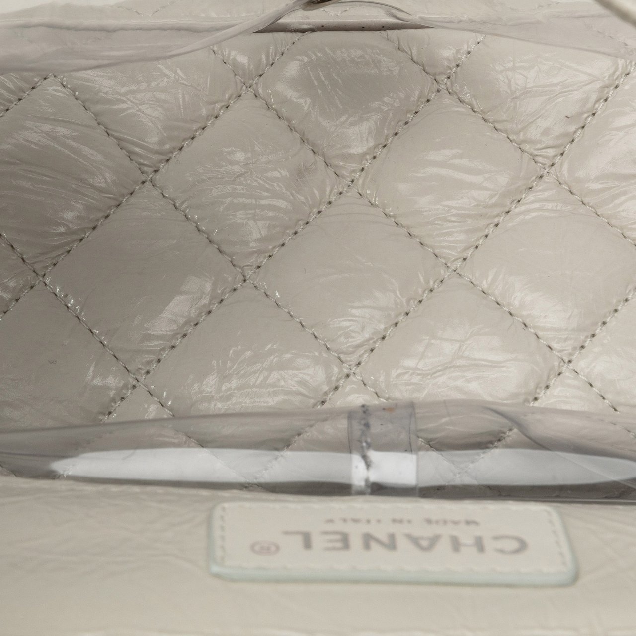 Chanel Quilted Lambskin and PVC Aquarium Backpack Wit