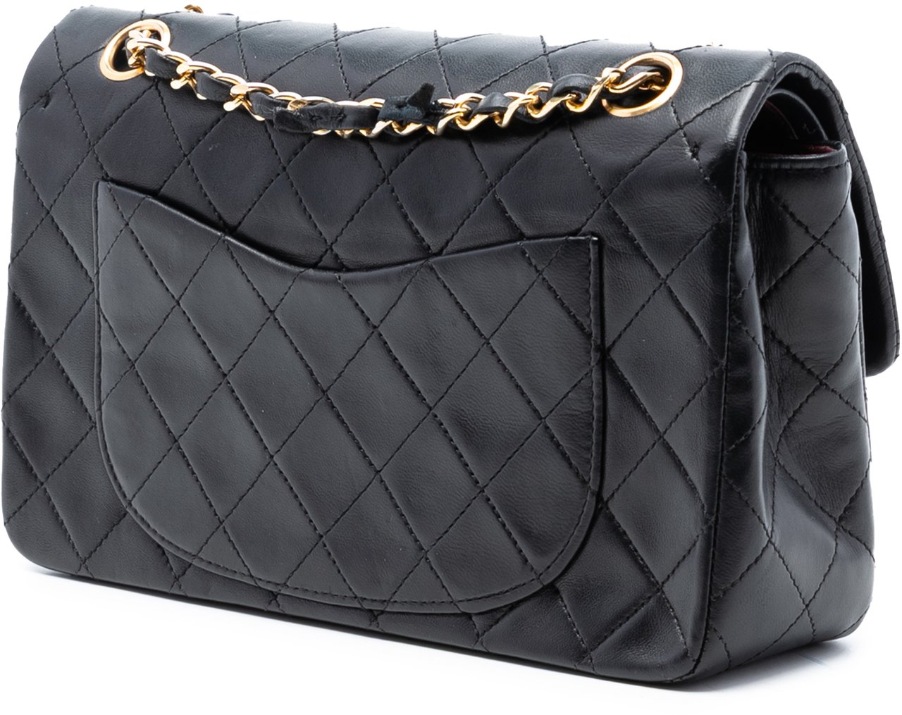 Chanel Small Classic Lambskin Double Flap Zwart