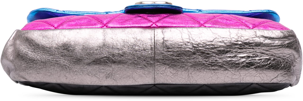 Chanel Multicolor Quilted Metallic Calfskin Modern Chain Flap Frame Bag Divers