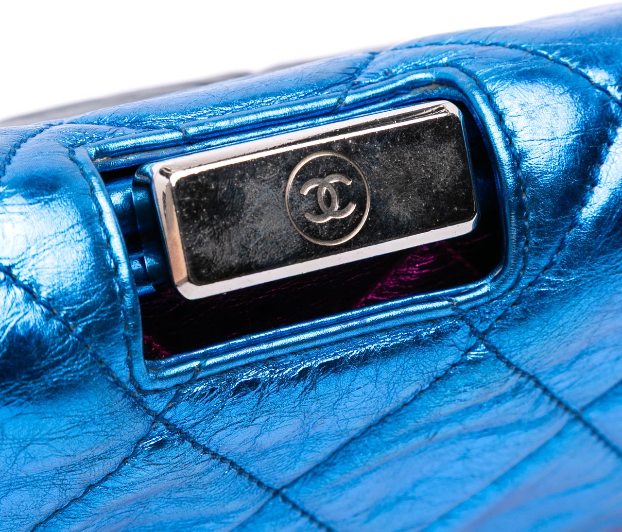 Chanel Multicolor Quilted Metallic Calfskin Modern Chain Flap Frame Bag Divers