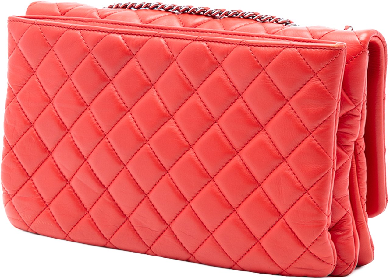 Chanel Jumbo Quilted Calfskin Tender Touch Flap Rood