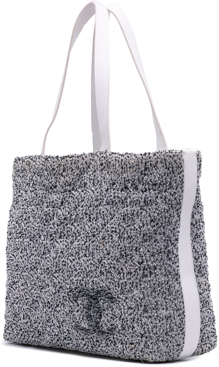 Chanel CC Terry Cloth Beach Tote Grijs