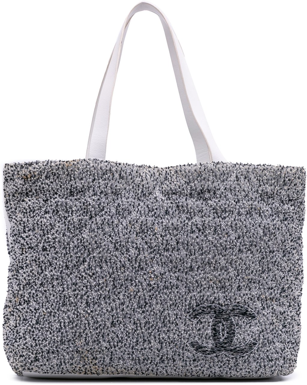 Chanel CC Terry Cloth Beach Tote Grijs