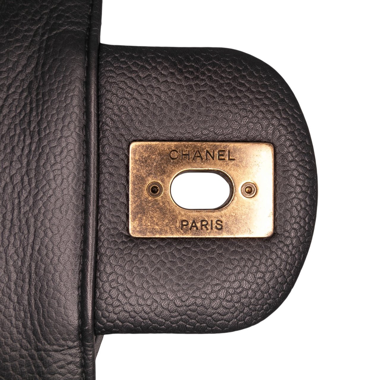 Chanel Jumbo CC Quilted Caviar Chunky Chain Flap Zwart