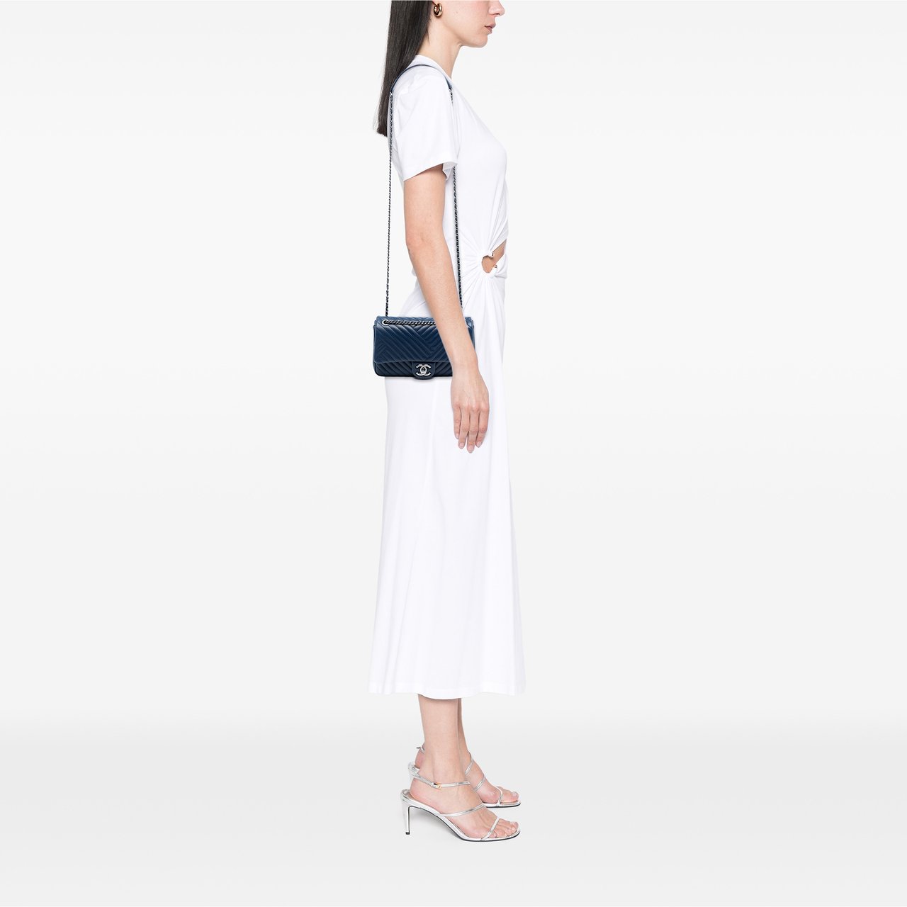 Chanel Small Lambskin CC Crossing Flap Blauw