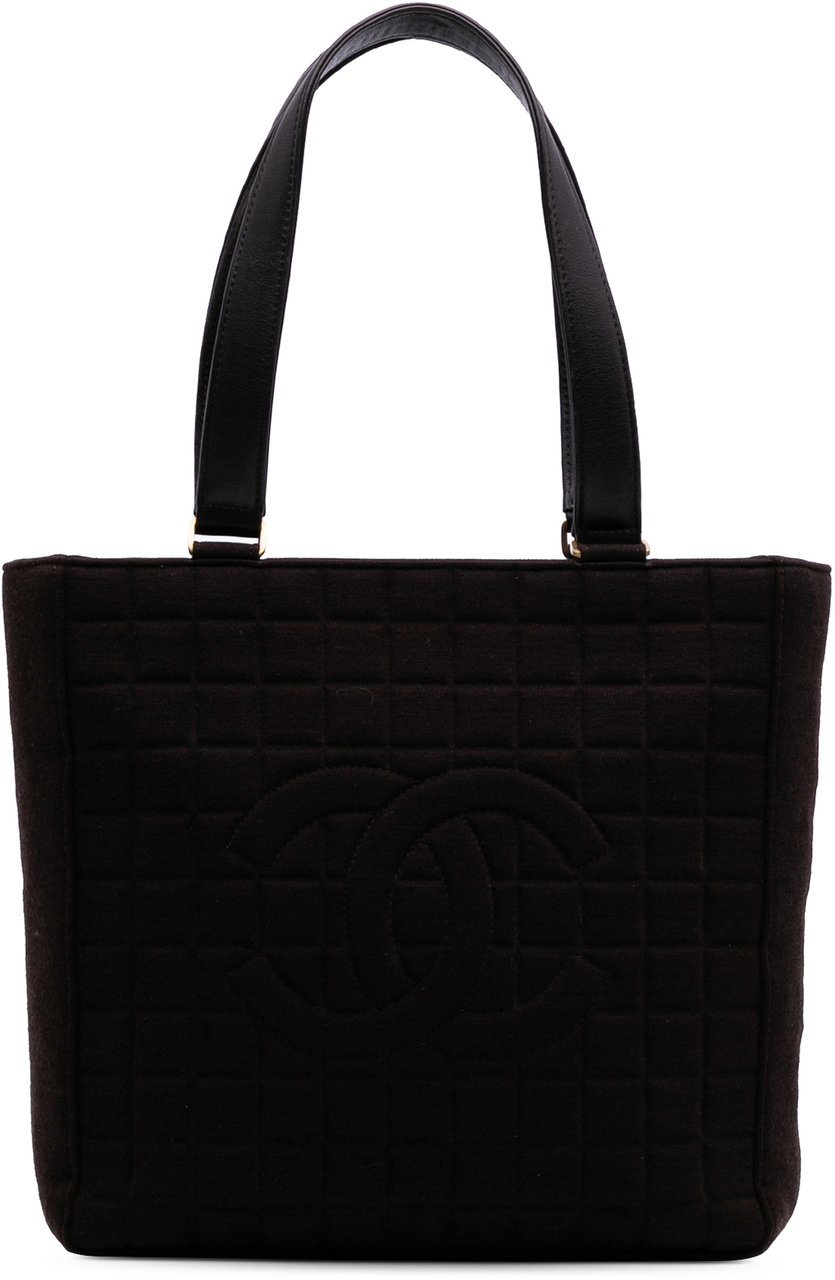 Chanel CC Chocolate Bar Jersey Tote Bruin