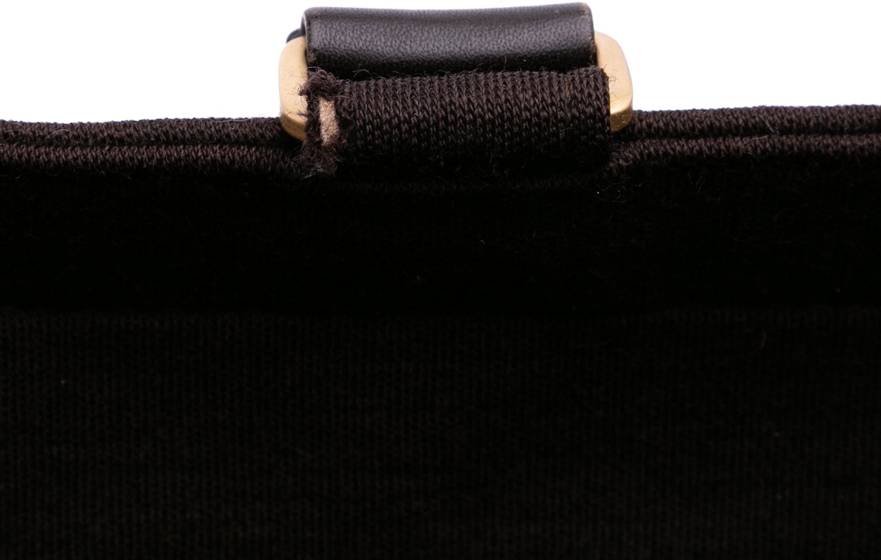 Chanel CC Chocolate Bar Jersey Tote Bruin