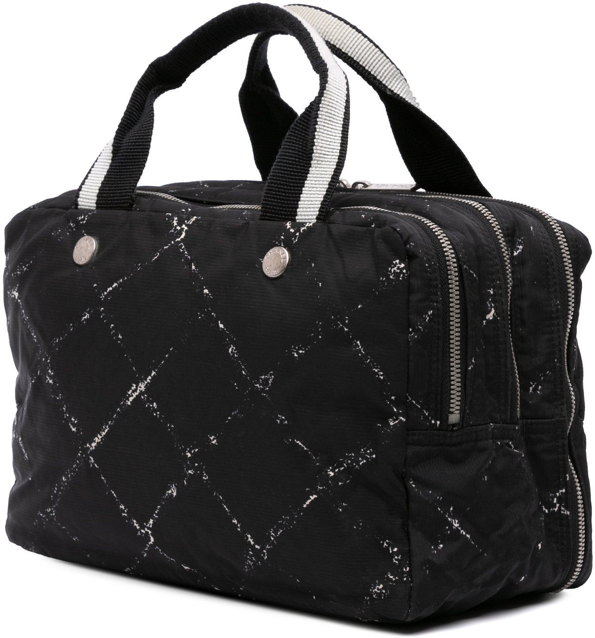 Chanel Old Travel Line Nylon Handbag Zwart