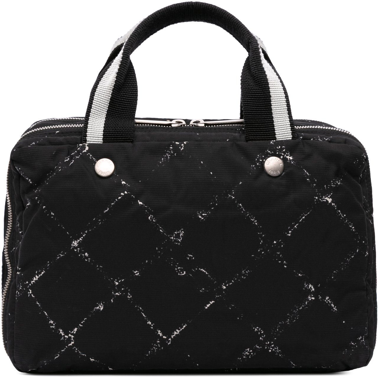 Chanel Old Travel Line Nylon Handbag Zwart