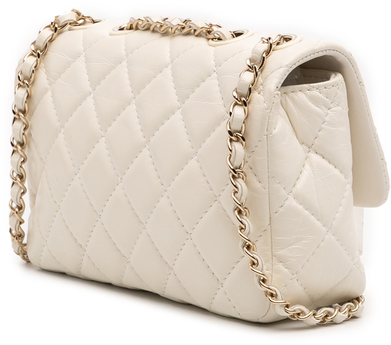 Chanel Small Mix Quilted Aged Calfskin New Clutch Flap Wit
