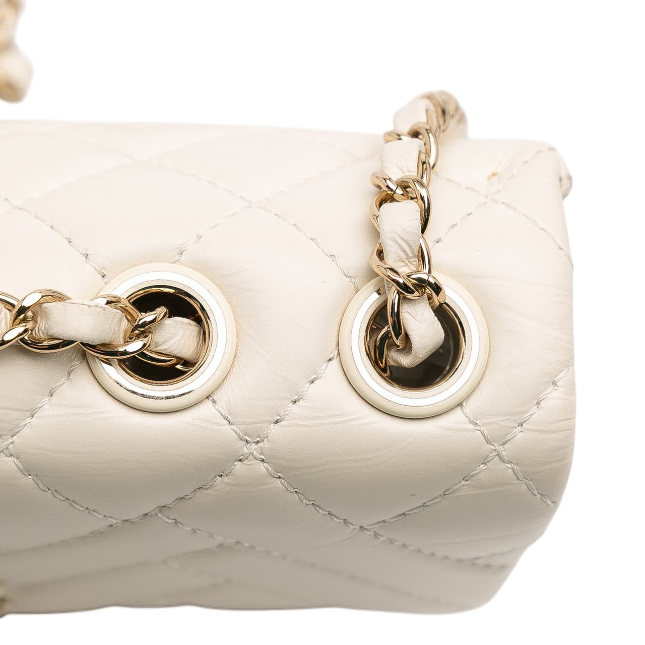 Chanel Small Mix Quilted Aged Calfskin New Clutch Flap Wit