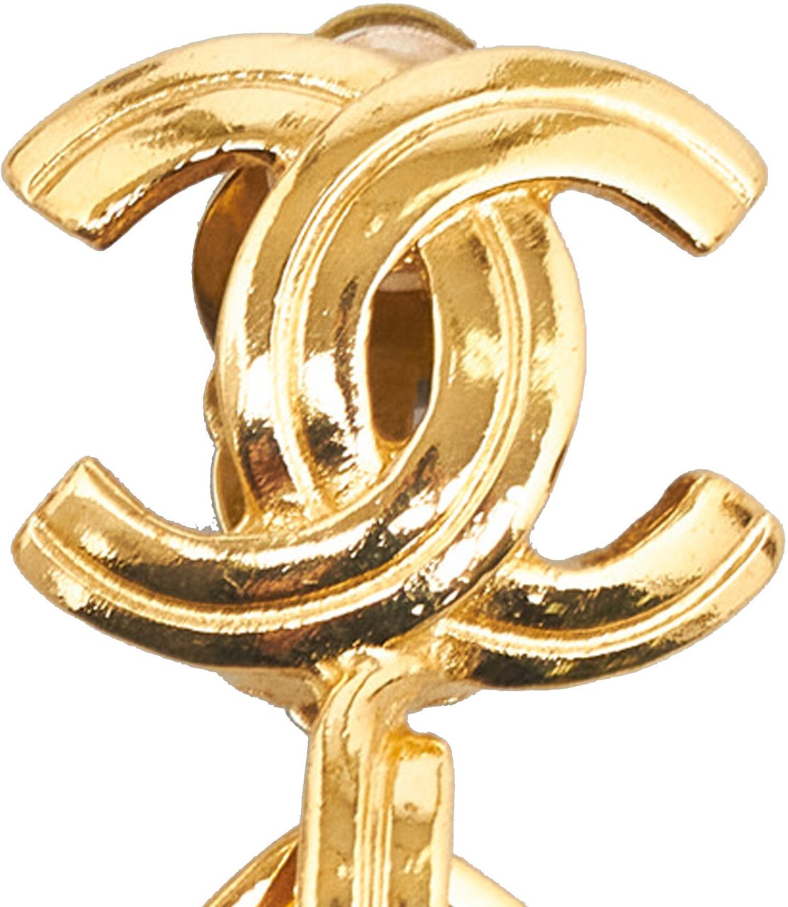 Chanel CC Drop Earrings Goud