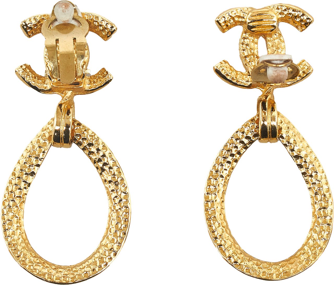 Chanel CC Drop Earrings Goud