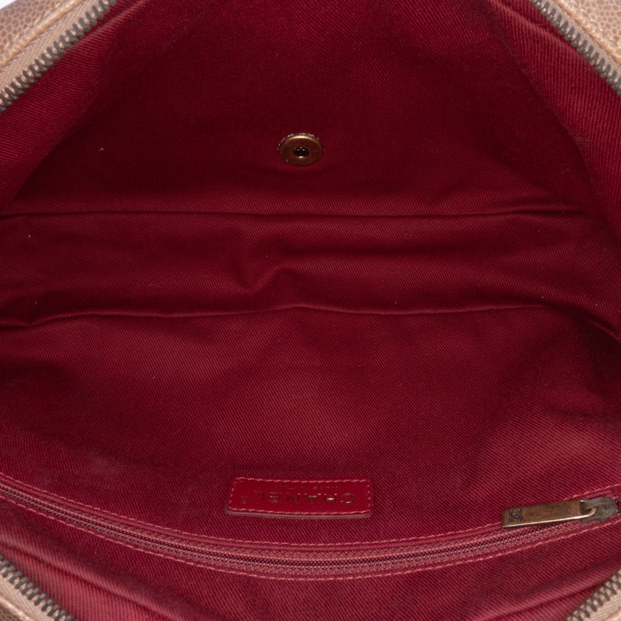 Chanel Large Quilted Glazed Caviar Shiva Flap Bruin