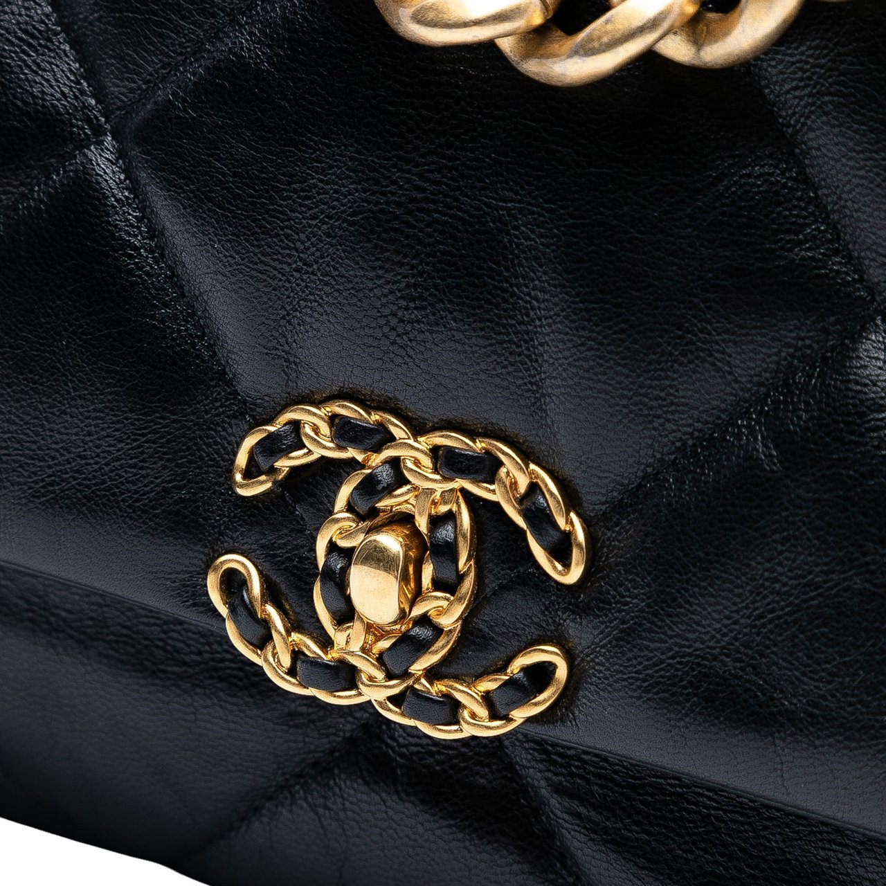 Chanel Maxi Lambskin 19 Flap Zwart