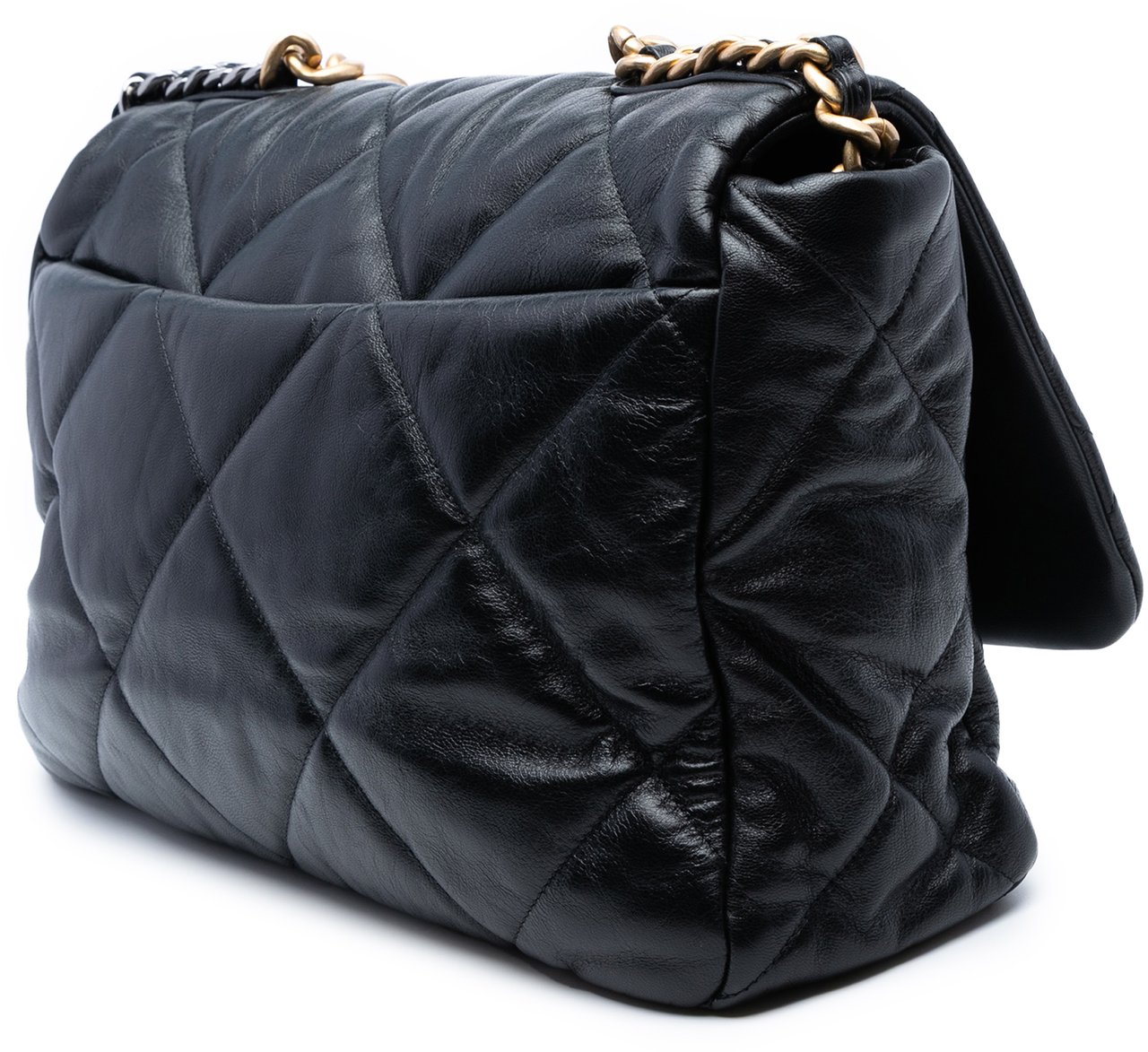 Chanel Maxi Lambskin 19 Flap Zwart