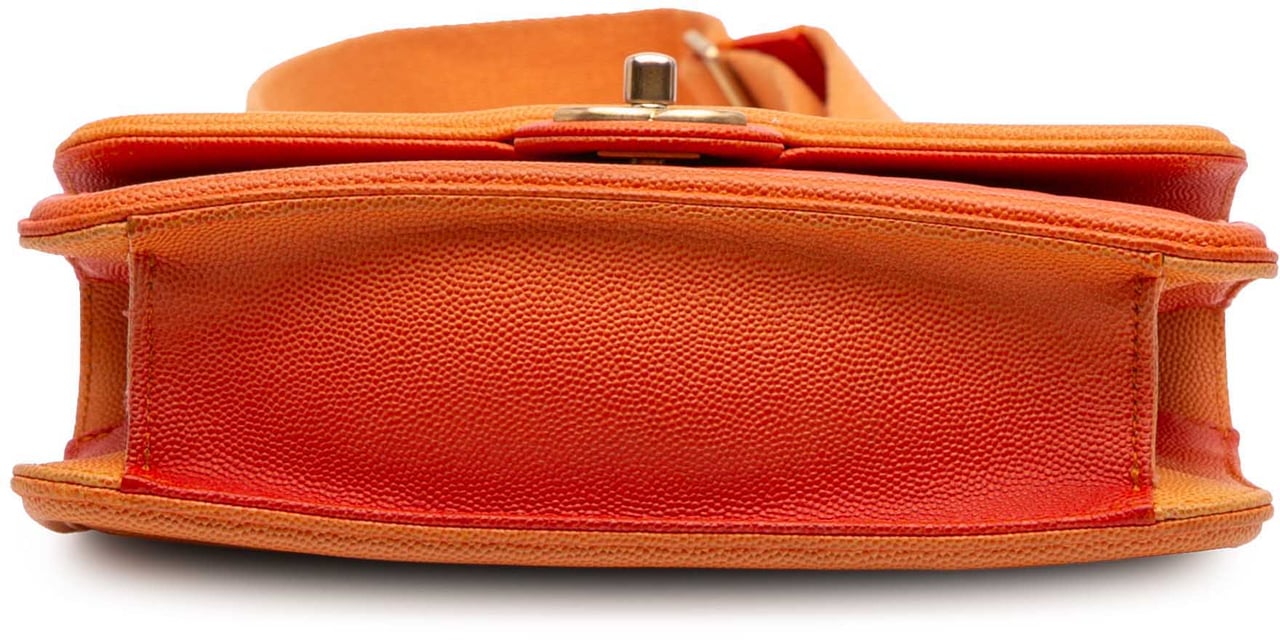 Chanel Small Quilted Caviar Sunset On The Sea Flap Oranje