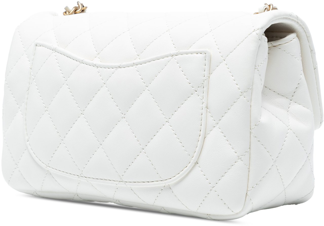 Chanel Mini Rectangular Classic Lambskin Romance Single Flap Wit