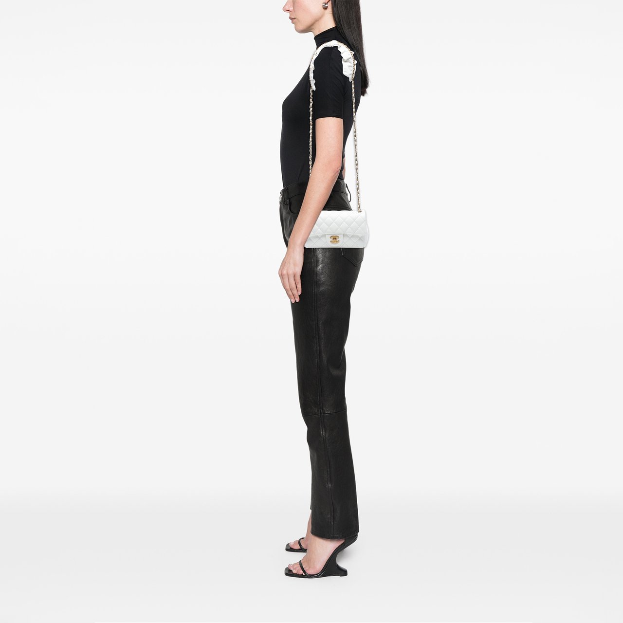 Chanel Mini Rectangular Classic Lambskin Romance Single Flap Wit