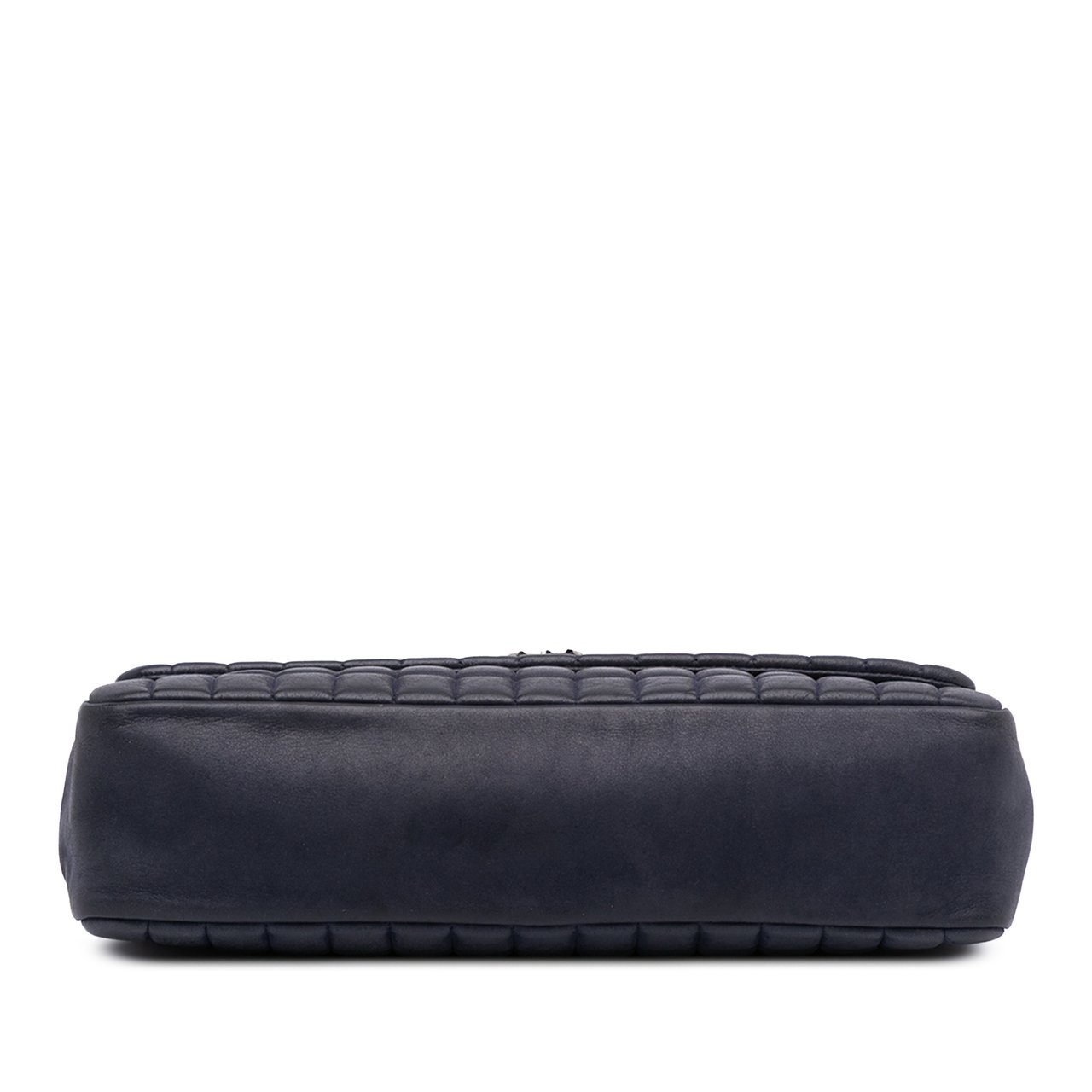 Chanel Chocolate Bar Iridescent Calfskin Bubble Flap Blauw