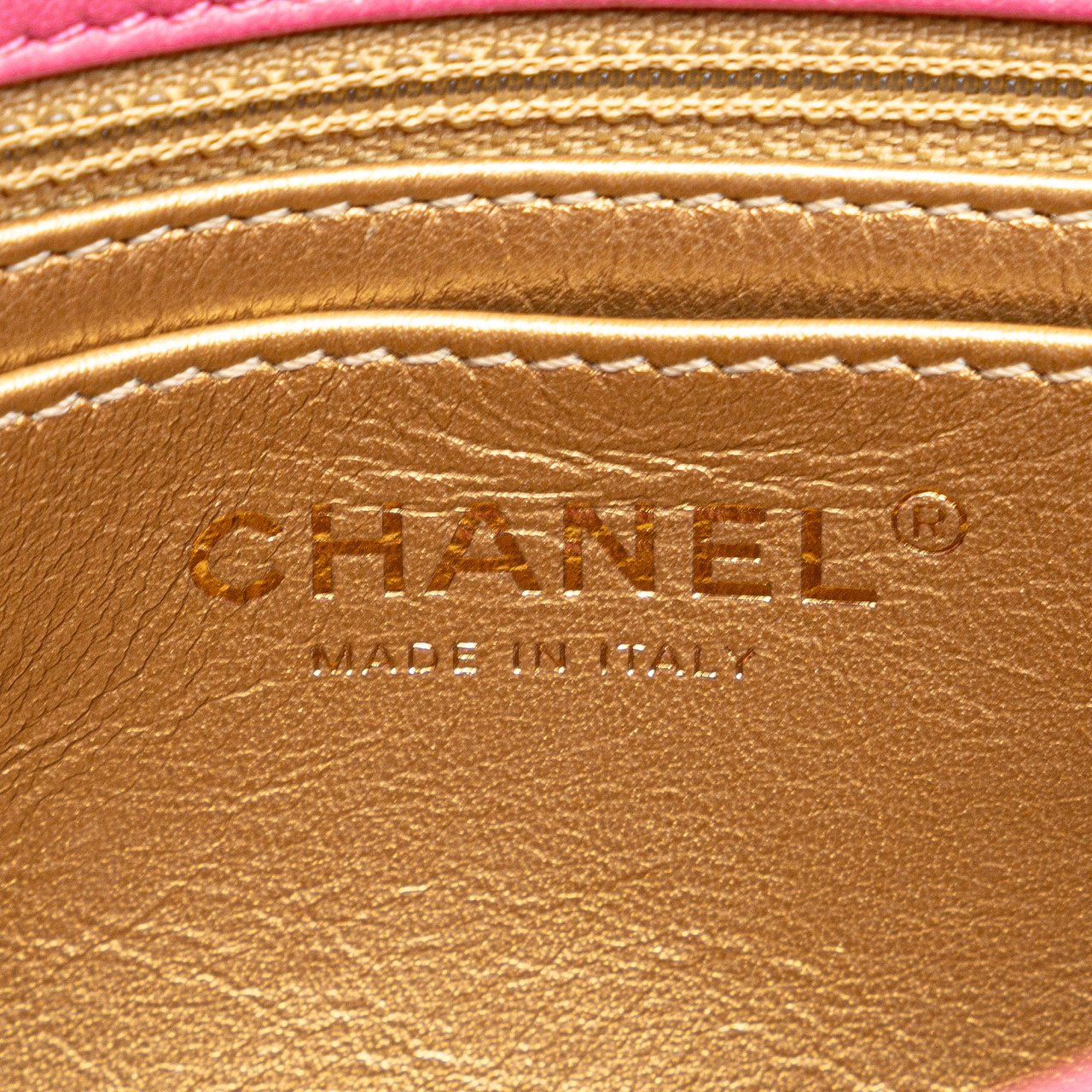 Chanel Mini Square Classic Lambskin Pearl Crush Single Flap Roze