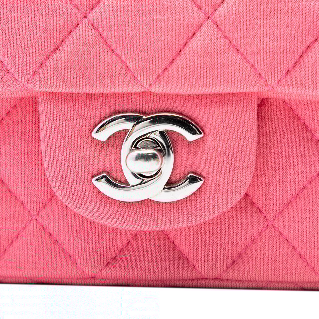 Chanel Mini Rectangular Classic Jersey Single Flap Roze