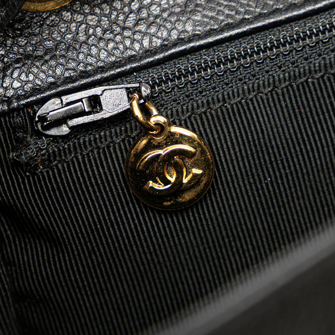 Chanel Caviar Triple CC Backpack Zwart