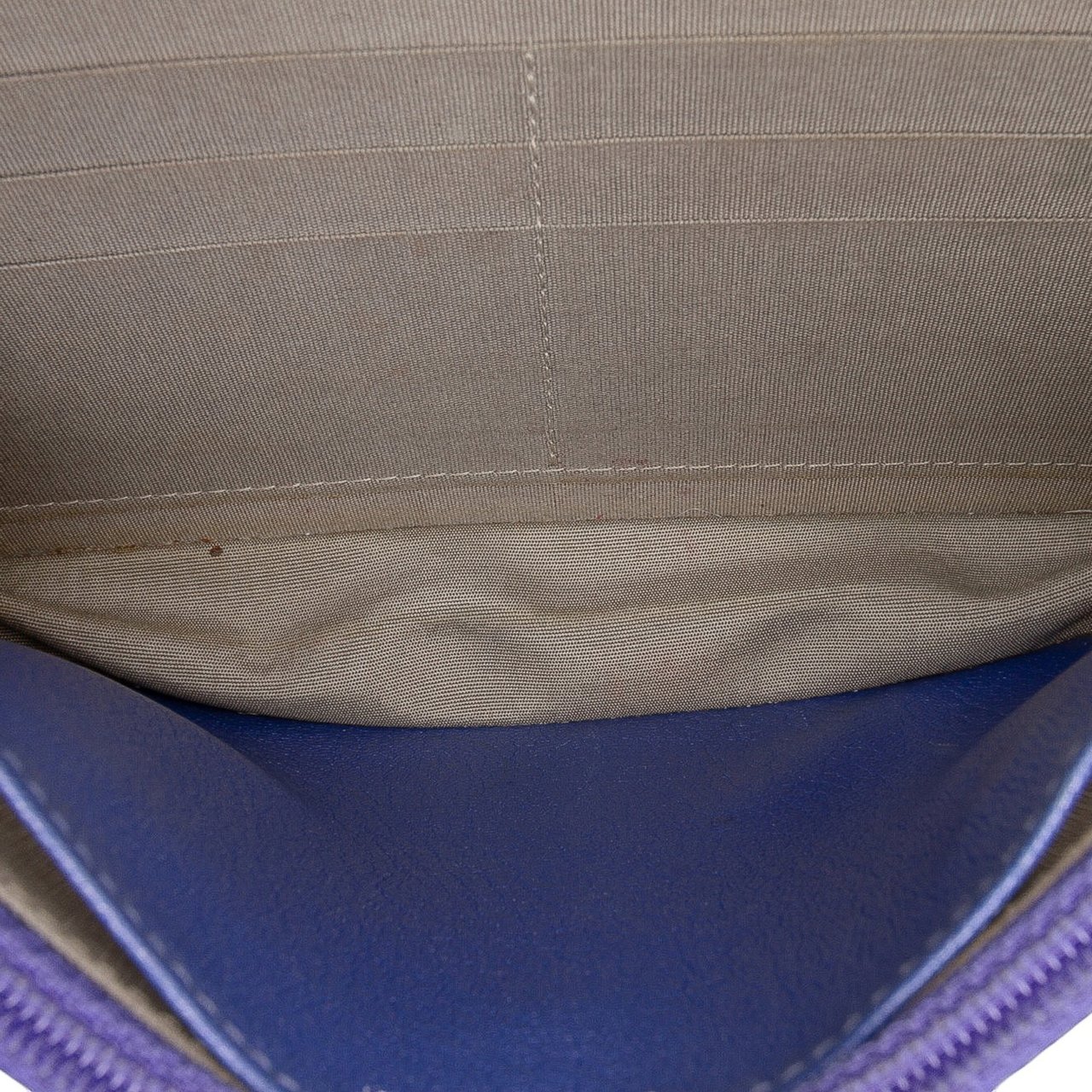 Chanel CC Calfskin Double Stitched Wallet on Chain Blauw