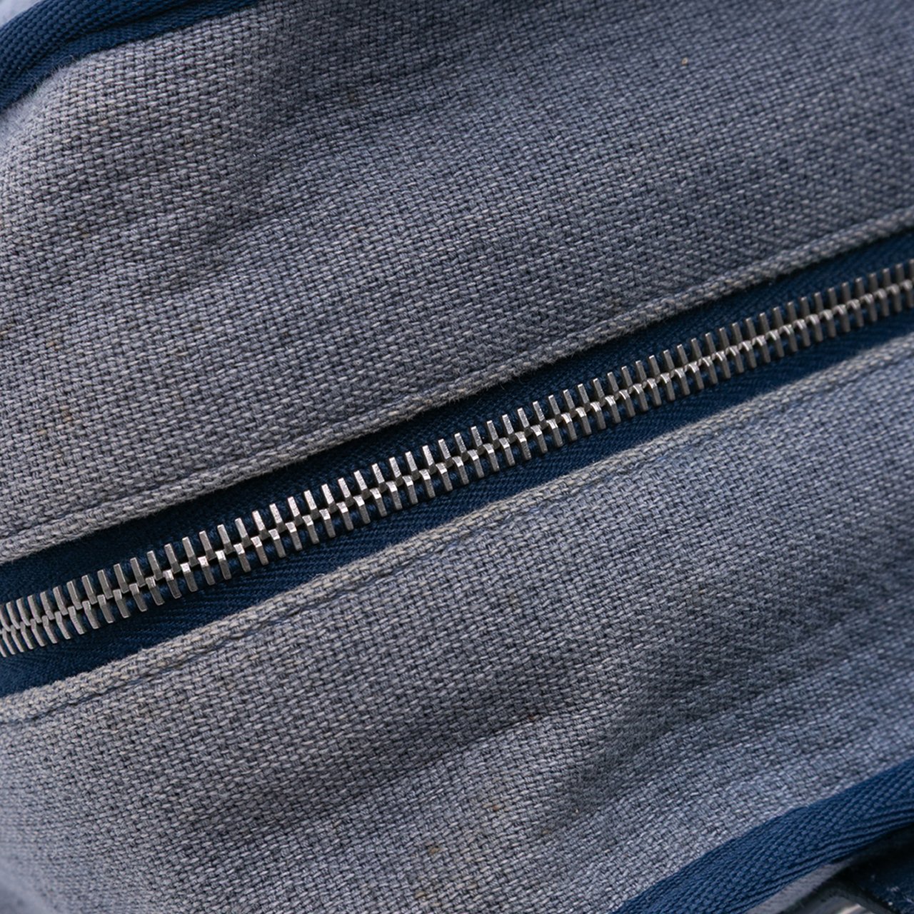 Chanel Large Denim Deauville Bowling Bag Blauw