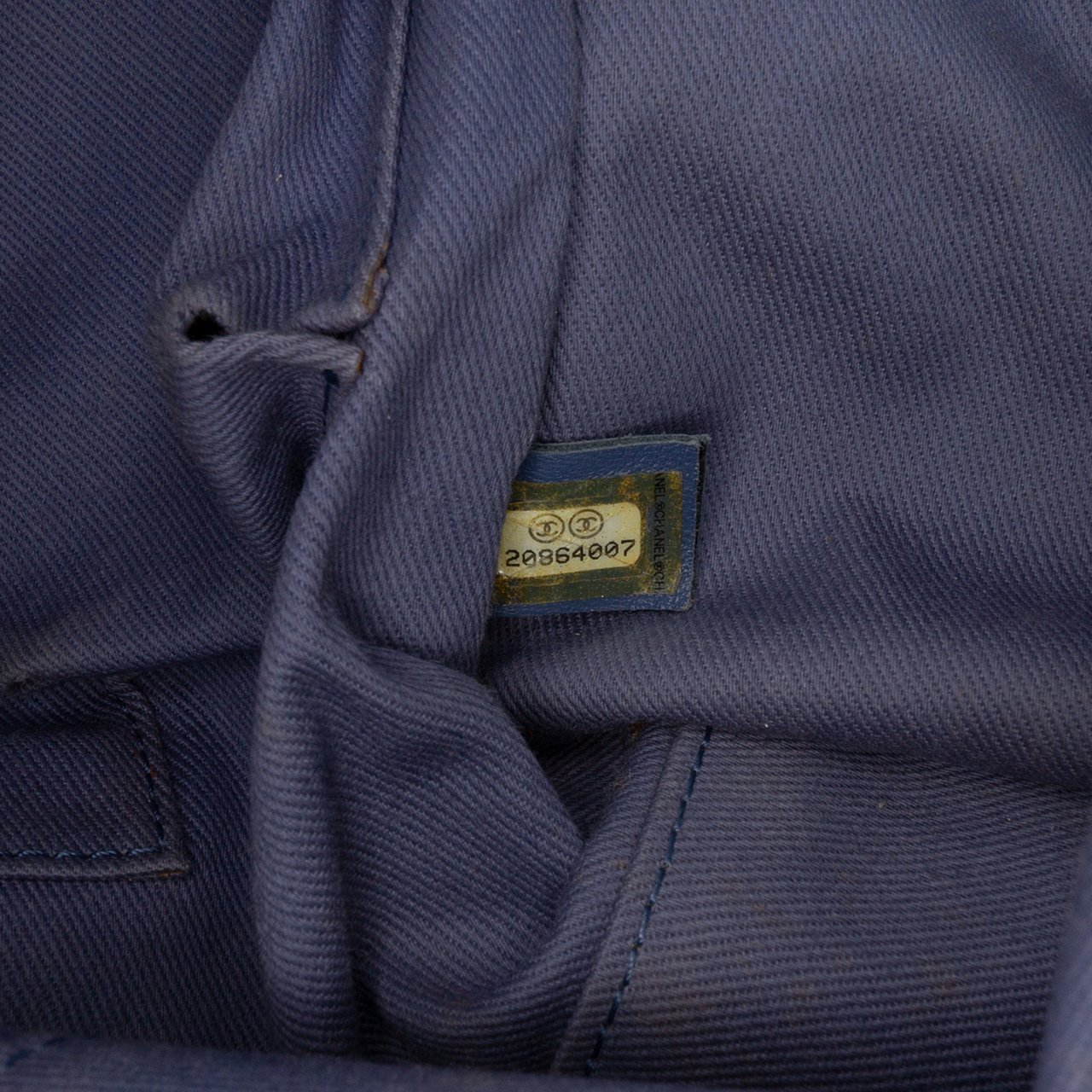 Chanel Large Denim Deauville Bowling Bag Blauw
