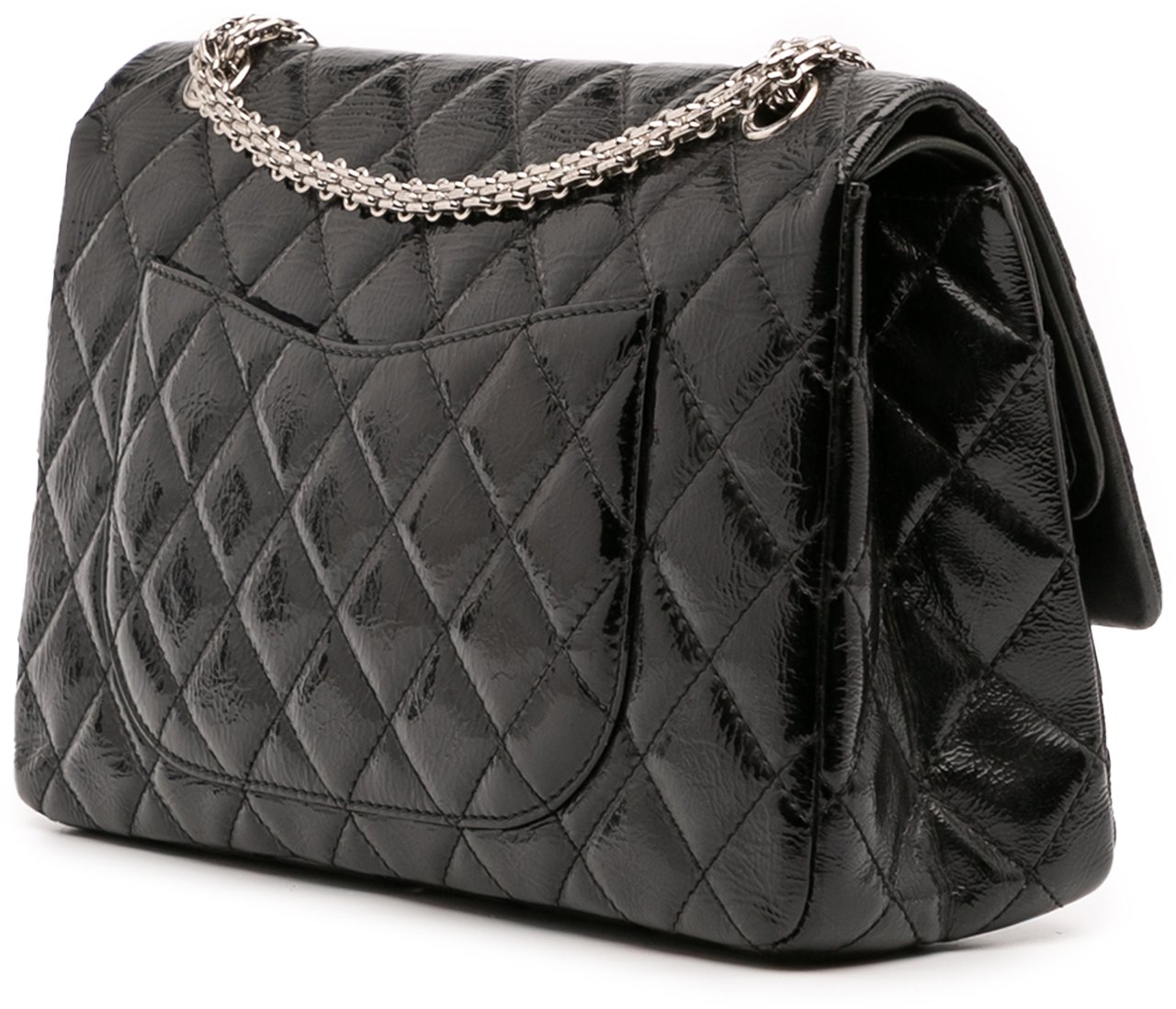 Chanel Reissue 2.55 Patent Double Flap 226 Zwart