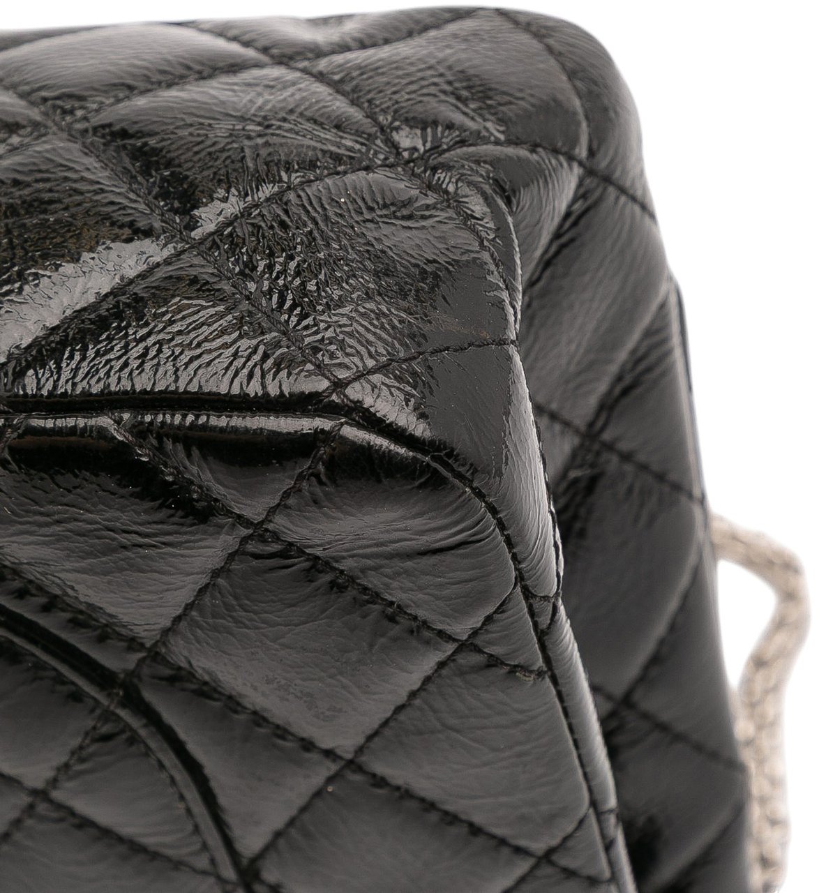 Chanel Reissue 2.55 Patent Double Flap 226 Zwart