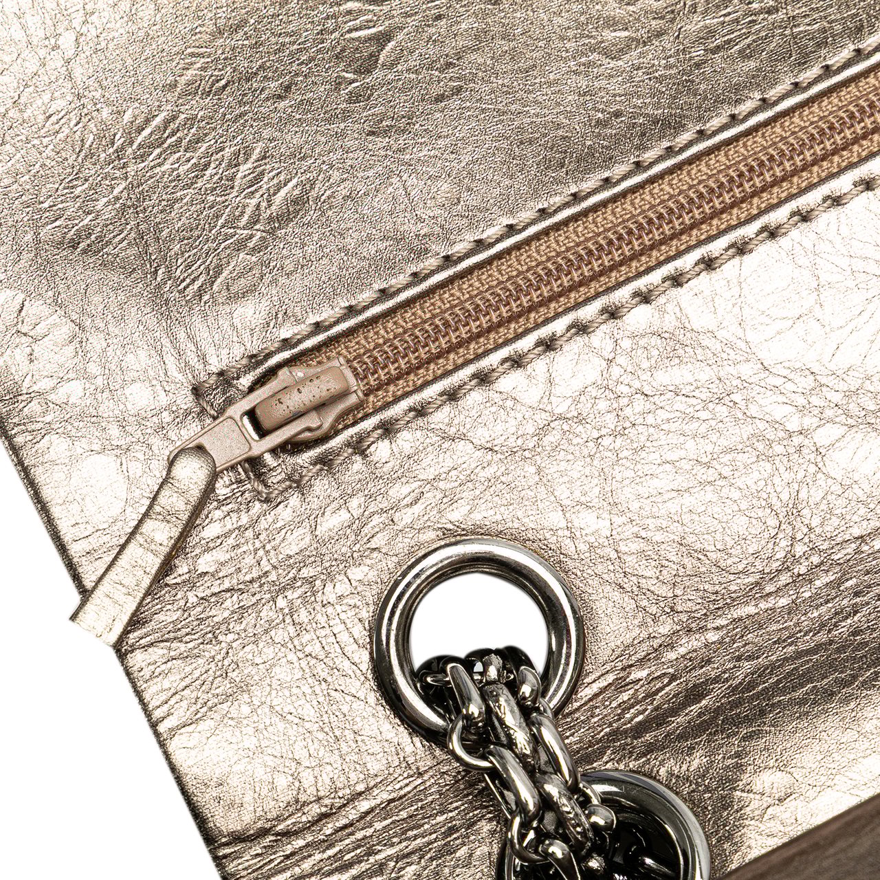 Chanel Reissue 2.55 Aged Metallic Calfskin Double Flap 225 Bruin
