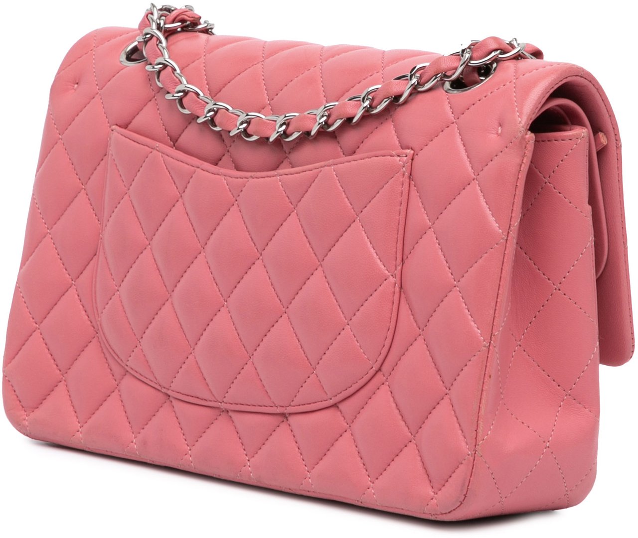 Chanel Medium Classic Lambskin Double Flap Roze
