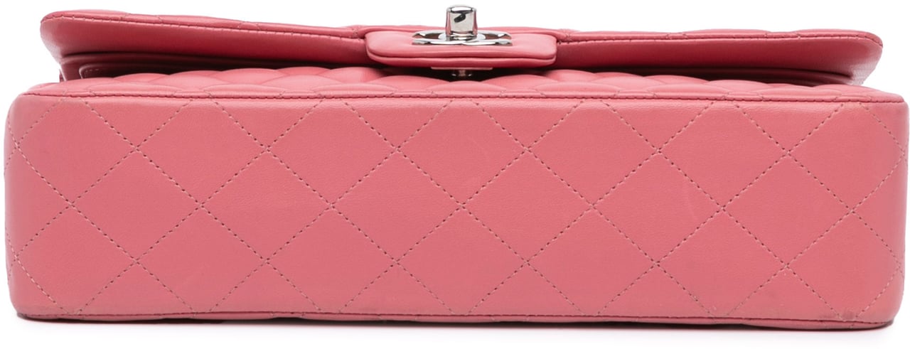 Chanel Medium Classic Lambskin Double Flap Roze