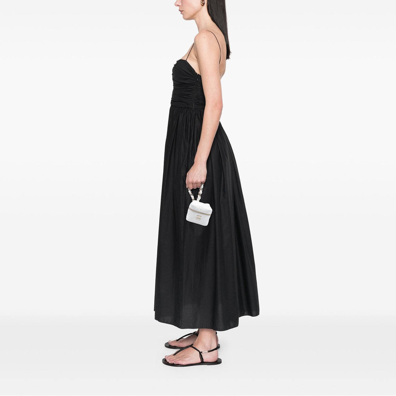 Chanel Quilted Lambskin Cube Chain Wristlet Case Wit