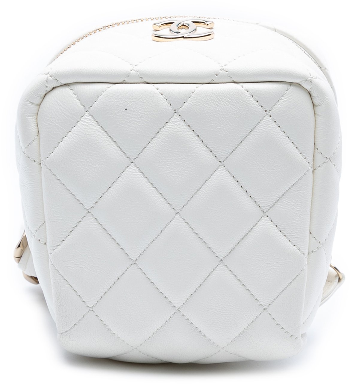 Chanel Quilted Lambskin Cube Chain Wristlet Case Wit