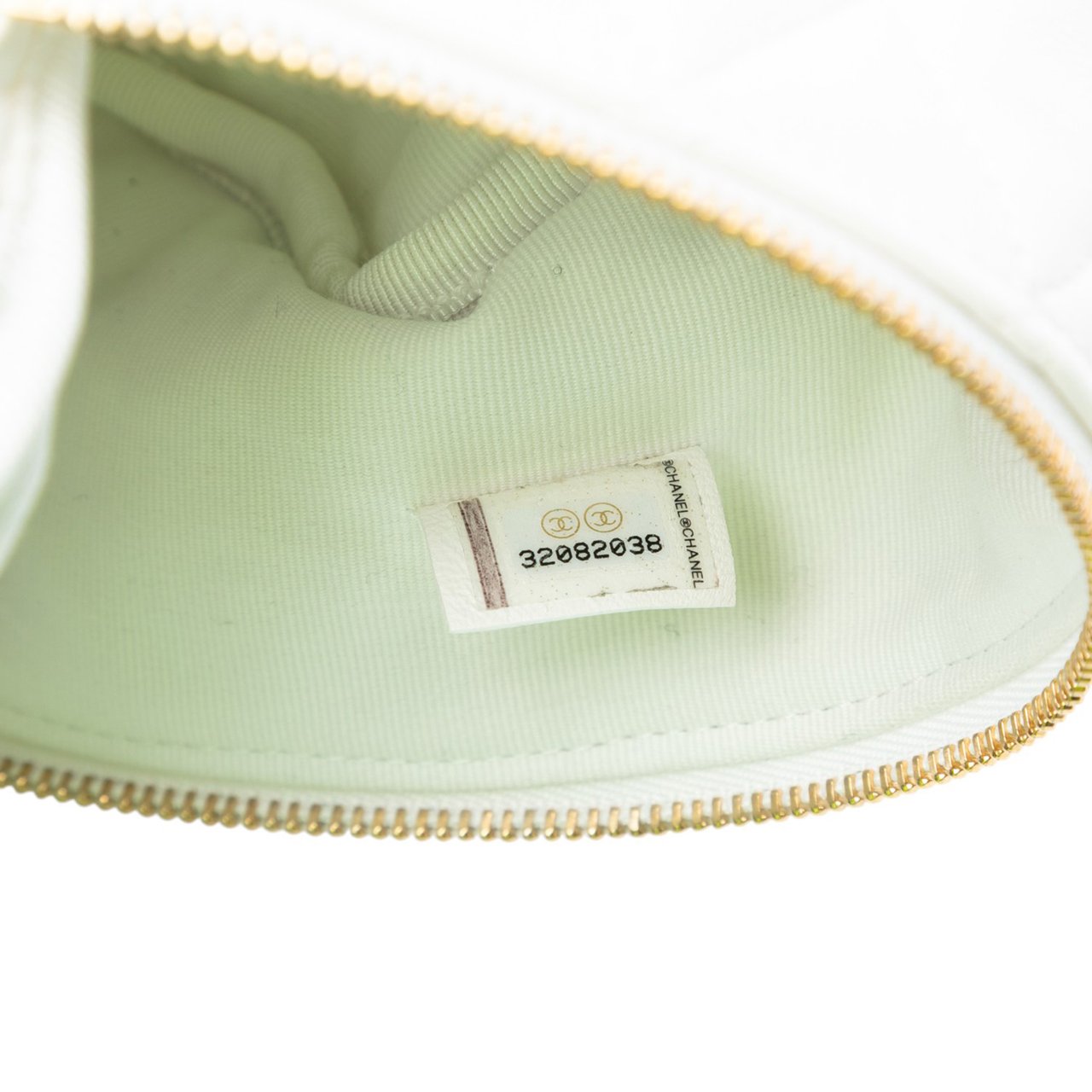 Chanel Quilted Lambskin Cube Chain Wristlet Case Wit