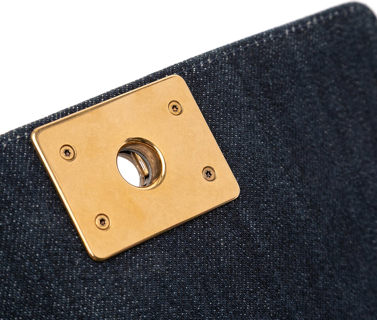 Chanel Small Quilted Denim and Tweed Boy Flap Blauw